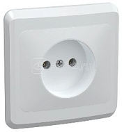 452892 Розетка 1-м СП Вега РС10-2-ВБ без  заземл. контакта и защ. штор 10А бел. ИЭК ERV10-K01-10-DM