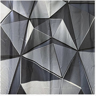 01-82 Штора для ванной Санакс Серые 3D фигуры 180х200 мм без колец