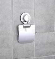 Бумагодержатель Accoona, хром, с крышкой на присосках А11405